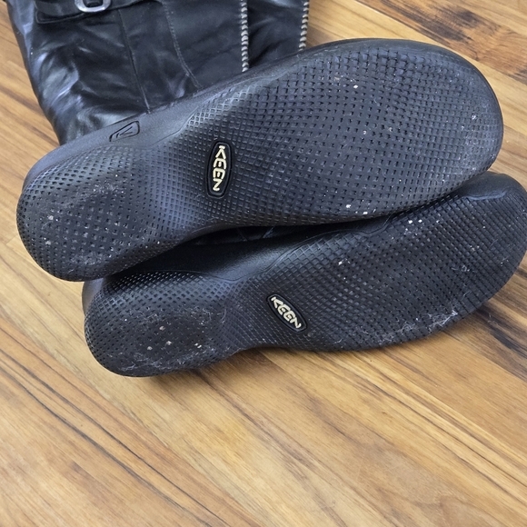 Keen Orla Knee High Tall Black Leather Faux Shearling Lined Winter Boots… - Picture 9 of 10